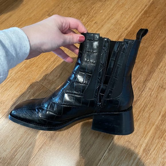 Jeffery Campbell Black Croc Boots - Picture 4 of 7